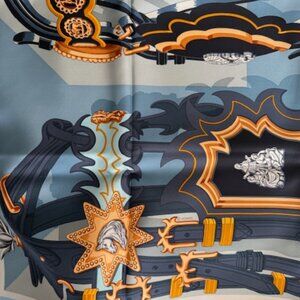 HERMES Paris France Scarf 100% Silk